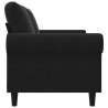 Canapé à 2 places Noir 140 cm Velours 622471622471