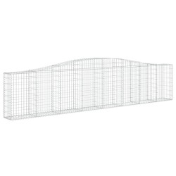 Paniers à gabions arqués 4 pcs 400x30x80/100 cm Fer galvanisé 622472622472