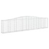 Paniers à gabions arqués 4 pcs 400x30x80/100 cm Fer galvanisé 622472622472