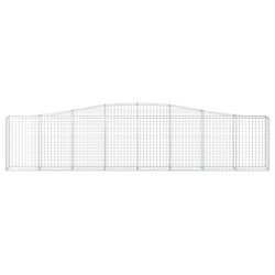 Paniers à gabions arqués 4 pcs 400x30x80/100 cm Fer galvanisé 622472622472