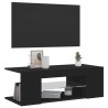 Meuble TV avec lumières LED Noir 90x39x30 cm 622473622473