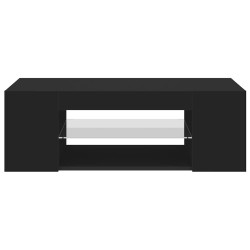 Meuble TV avec lumières LED Noir 90x39x30 cm 622473622473