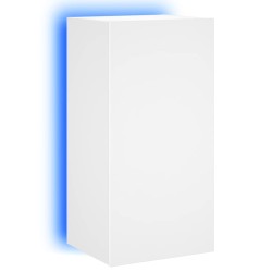 Meuble TV mural avec lumières LED blanc 40,5x35x80 cm 622474622474