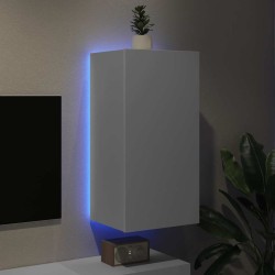 Meuble TV mural avec lumières LED blanc 40,5x35x80 cm 622474622474