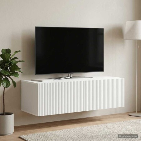 Meuble TV mural Blanc 98 x 41 x 30 cm Bois d'ingénierie 622479622479