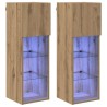 Meubles TV muraux 2 pcs Chêne artisanal Bois d'ingénierie 622484622484