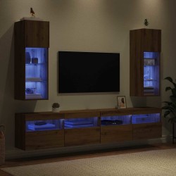 Meubles TV muraux 2 pcs Chêne artisanal Bois d'ingénierie 622484622484