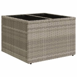Ensemble de canapé de jardin 7 pcs avec coussins gris résine tressée 622486622486