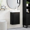 Meuble de salle de bain avec robinet Chêne noir 622487622487