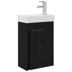 Meuble de salle de bain avec robinet Chêne noir 622487622487
