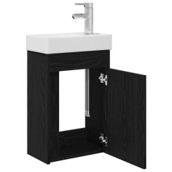 Meuble de salle de bain avec robinet Chêne noir 622487622487
