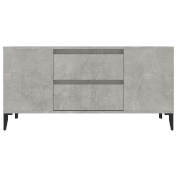 Meuble TV Gris béton 102x44,5x50 cm Bois d'ingénierie 622488622488