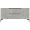 Meuble TV Gris béton 102x44,5x50 cm Bois d'ingénierie 622488622488