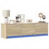Meuble TV avec LED Sonoma 140 x 34 x 40 cm Bois d'ingénierie 622489622489
