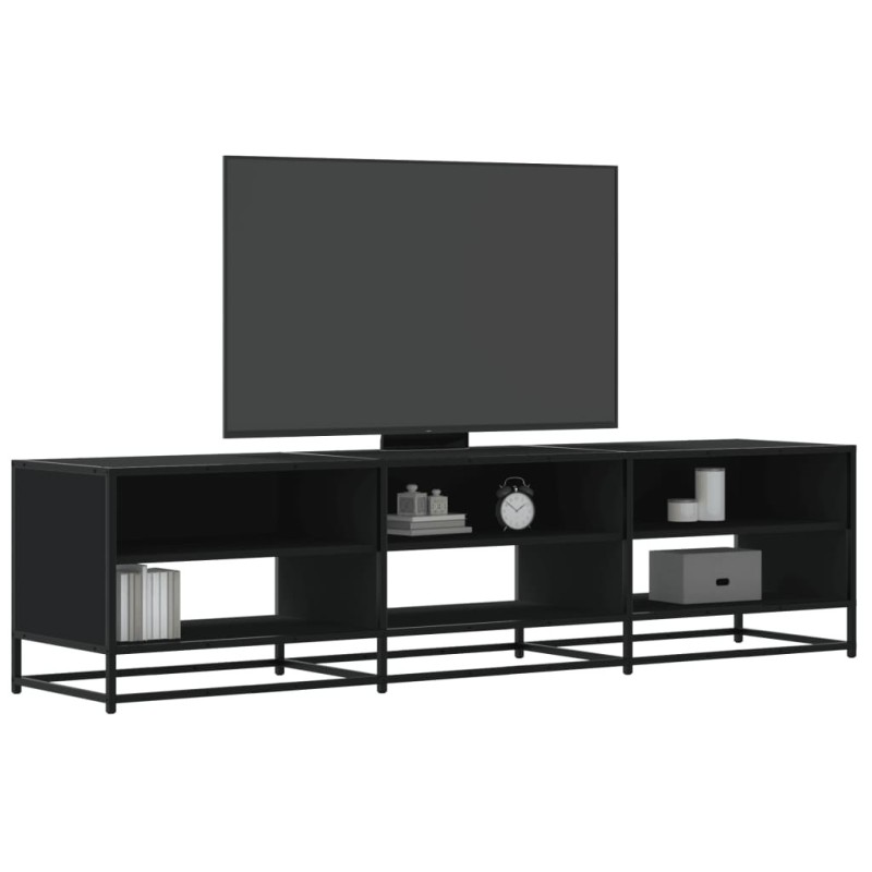Meuble TV noir 180x40x46 cm bois d'ingénierie 622490622490