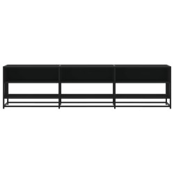 Meuble TV noir 180x40x46 cm bois d'ingénierie 622490622490