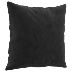 Canapé 2 places avec oreillers décoratifs noir 140 cm velours 622491622491