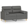 Canapé 2 places avec oreillers gris foncé 120 cm tissu 622492622492