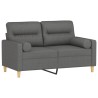 Canapé 2 places avec oreillers gris foncé 120 cm tissu 622492622492