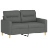 Canapé 2 places avec oreillers gris foncé 120 cm tissu 622492622492