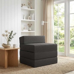 Canapé-lit pliable Gris foncé 200 x 70 x 15 cm Tissu 622505622505