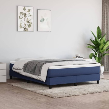 Matelas de lit à ressorts ensachés fermeté moyenne Bleu 140x190x20 cm Tissu 622517622517