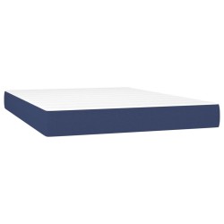 Matelas de lit à ressorts ensachés fermeté moyenne Bleu 140x190x20 cm Tissu 622517622517
