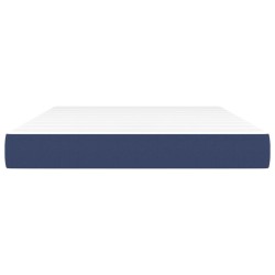 Matelas de lit à ressorts ensachés fermeté moyenne Bleu 140x190x20 cm Tissu 622517622517