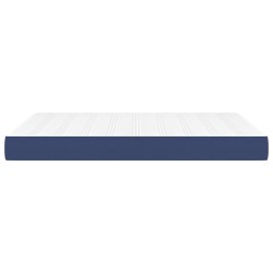Matelas de lit à ressorts ensachés fermeté moyenne Bleu 140x190x20 cm Tissu 622517622517