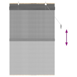 Store enrouleur Gris 90 x 160 cm Bambou 622518622518