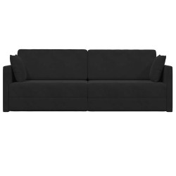 Canapé-lit au sol Noir 213 x 70 x 77 cm Velours 622520622520