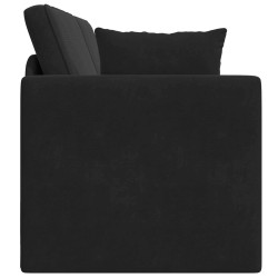 Canapé-lit au sol Noir 213 x 70 x 77 cm Velours 622520622520