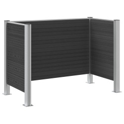 Clôture de poubelle Gris 161 x 85 x 115 cm Aluminium et WPC 622523622523