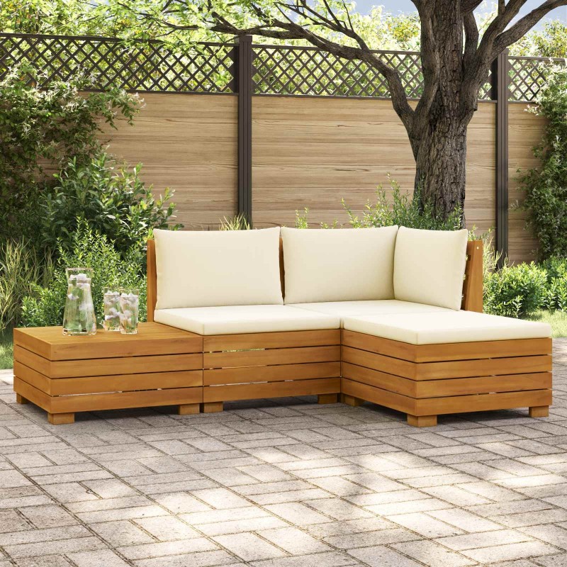 Ensemble de canapés d'extérieur avec coussin 4 Pièce Marron 622530622530