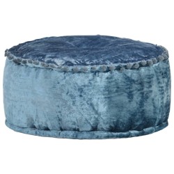 Pouf Rond Velours 40x20 cm Bleu 622533622533