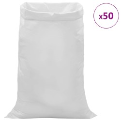 Sacs tissés 50 pcs Blanc 80 x 125 cm PP 622549622549