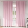 Rideaux occultants avec anneaux 2 pcs Rose bébé 260 x 140 cm 622551622551