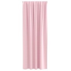 Rideaux occultants avec anneaux 2 pcs Rose bébé 260 x 140 cm 622551622551