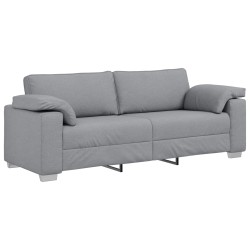 Sofa 3 places Gris clair 220 cm tissu 622553622553