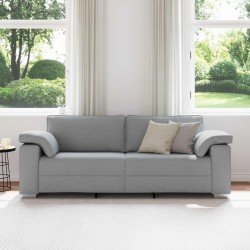 Sofa 3 places Gris clair 220 cm tissu 622553622553