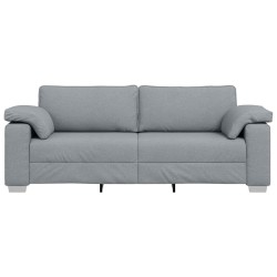 Sofa 3 places Gris clair 220 cm tissu 622553622553