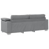 Sofa 3 places Gris clair 220 cm tissu 622553622553