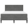 Cadre de lit avec matelas Gris foncé 140 x 200 cm Velours 622558622558