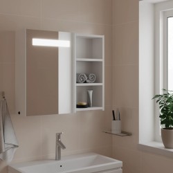 Armoire de salle de bain à miroir avec LED blanc 60x13x52 cm 622563622563