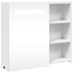 Armoire de salle de bain à miroir avec LED blanc 60x13x52 cm 622563622563