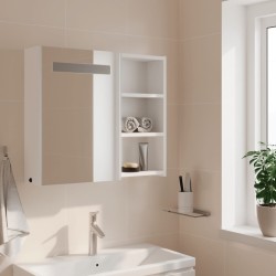 Armoire de salle de bain à miroir avec LED blanc 60x13x52 cm 622563622563
