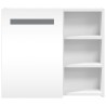 Armoire de salle de bain à miroir avec LED blanc 60x13x52 cm 622563622563