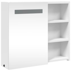 Armoire de salle de bain à miroir avec LED blanc 60x13x52 cm 622563622563