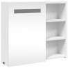 Armoire de salle de bain à miroir avec LED blanc 60x13x52 cm 622563622563