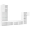 Unités murales TV avec LED 4 pcs blanc bois d'ingénierie 622567622567